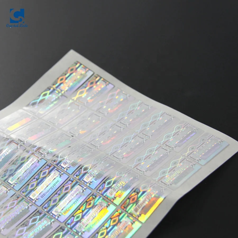 Hologram Labels Custom Stickers Adhesive Security Sticker Roll Waterproof Vinyl Self Adhesive Printing  Met Qr Holographic Label
