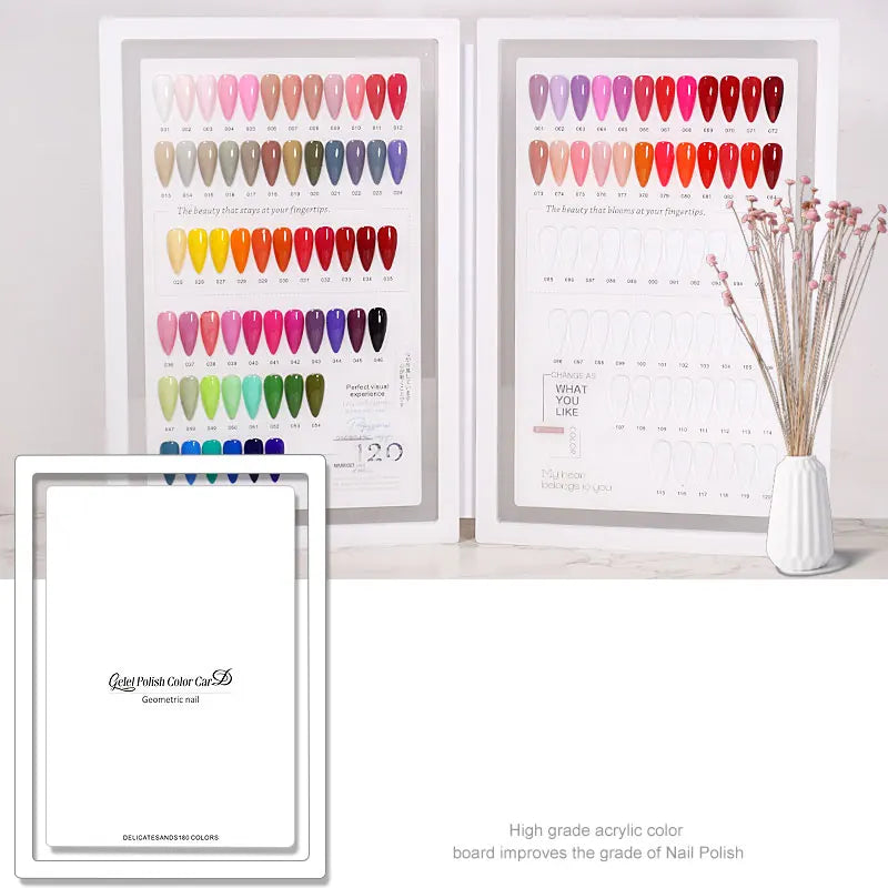 High-Grade Acrylic Cat's Eye Gel Nail Polish Display Color Card Template Premium Nail Art Decoration Set Easy Apply DIY