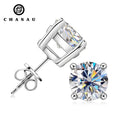 0.3-2ct Moissanite 0.3ct 0.5ct 1ct 2ct D Color 925 Sterling Silver 4 Prong Classic Stud Earrings for Women