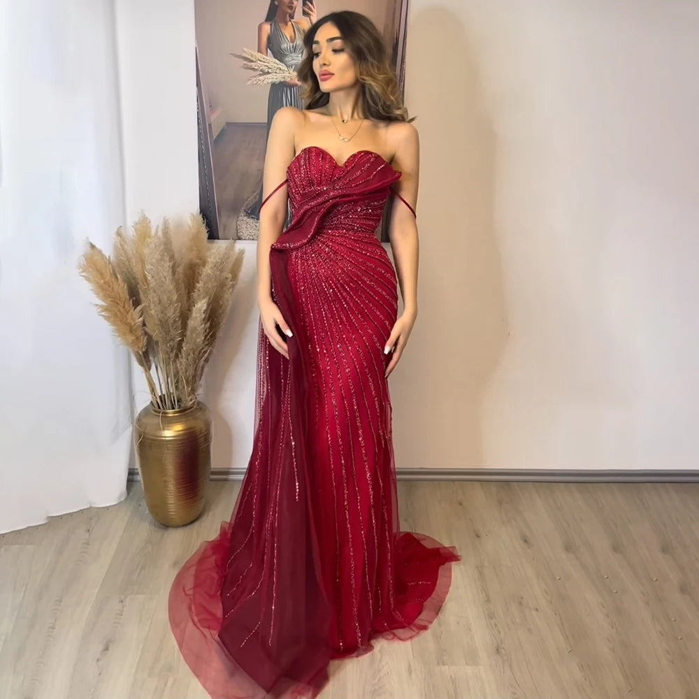Emerald Green One Shoulder Mermaid Evening Dresses for Women Wedding Party High Slit Long Prom Formal Gowns Sz201