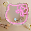 Drop Shipping LED Neon Sign With Mirror Room Home Bedroom Clothing Nail Barber Stores Mall Shops Decoration Neon Sign Custom