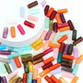 DIY Jewelry Making Bulk Column Fancy Lace Acrylic Beads More Colors for Choice 8x20mm 480pcs/bag 1542246