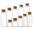 Clear Small Mini Borosilicate Glass test Tube Bottle Vials With Cork Lid Stopper for Candy Food Storage