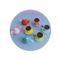Pretend Play House Afternoon Tea Set Children's Toys Simulation Coffeepot Coffee Cup and Saucer Miniature Coffee Set Doll House