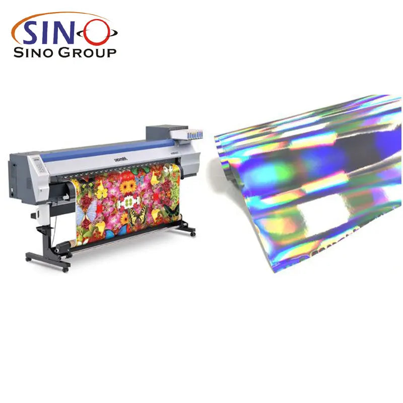 Poster Material ECO Solvent UV Latex Inkjet Printing Gloss Laser Chrome Rainbow Holographic Adhesive Vinyl Roll