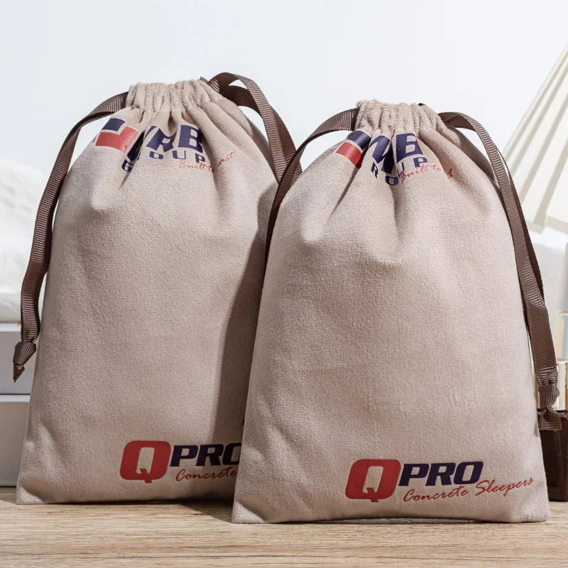 Custom Logo Soft Velvet Reusable Bags With Tassel Drawstring Pouch Bag Dust Jewelry Pouches Suede Gift Packaging Bags
