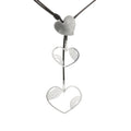 Jewelry Trends Hollow Out Brush Finish Heart Pendant Leather Cord Necklace Mothers Day Gift