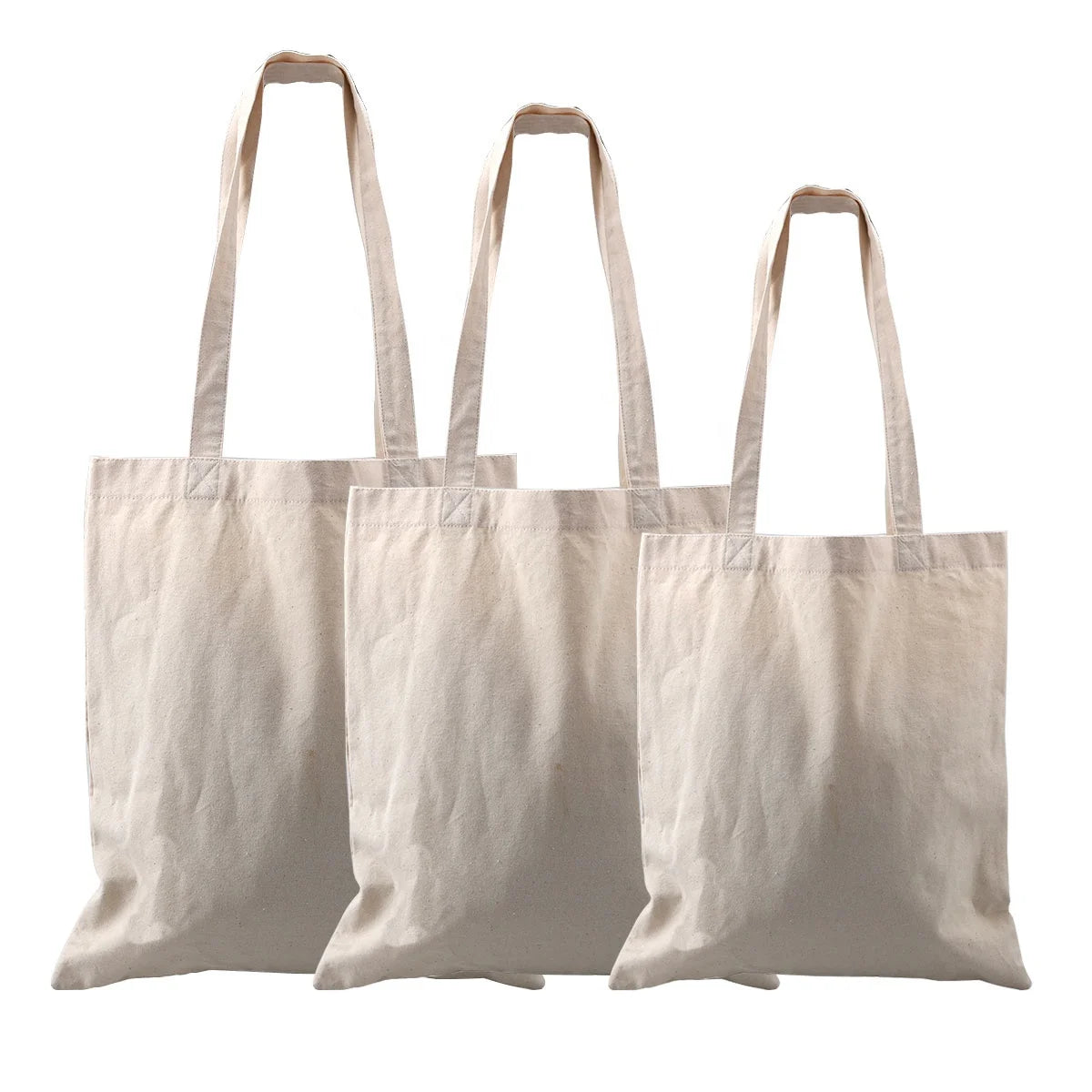 Custom Design  Reusable Cotton Canvas Beach Bag for Women Canvas Tote Shopping Cloth Handle Dust Cotton Bags