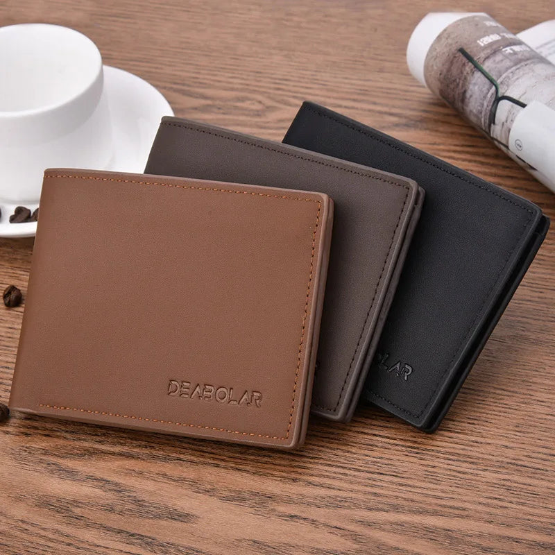 Men's Wallet Short Simple Casual PU Leather Men's Wallet MegaBDM