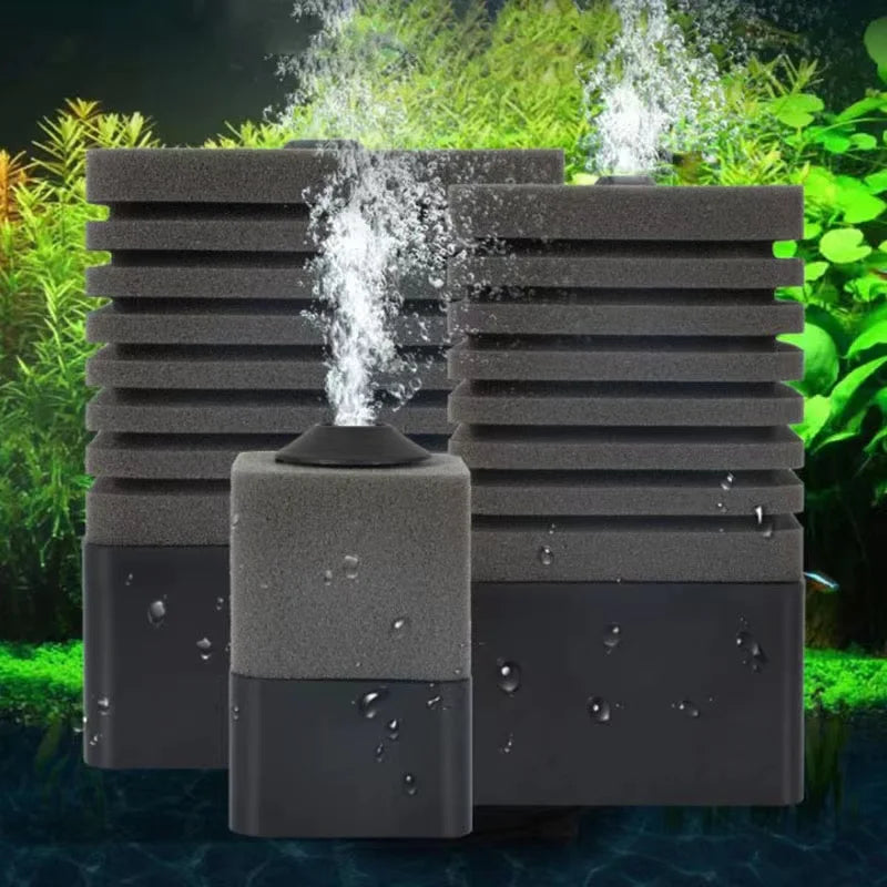 Aquarium Eco-Friendly Plastic Ultra Quiet Submersible Fish Tank Foam Filter 1 Bag
