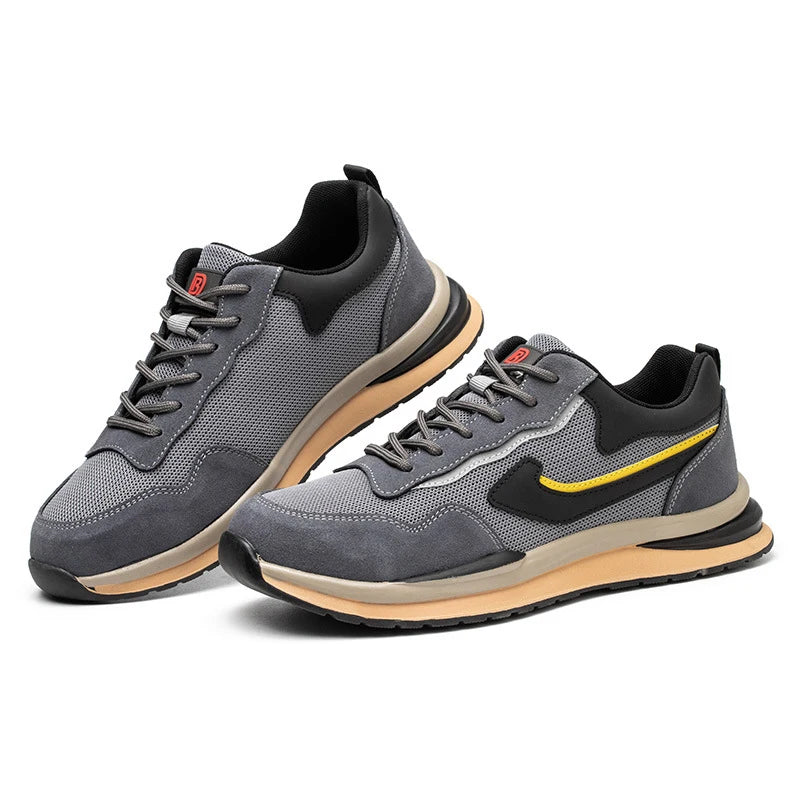 DianSen Four Seasons Construction Site Heavy Industry Workshop Safety Shoes ODM Wear-resistant Lightweight Work Shoes