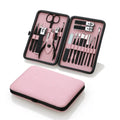 18-Piece Professional Stainless Steel Nail Clippers Cutter Set Manicure & Pedicure Tool with Cuticle Pusher & Face Care Tool