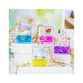 Custom Creative Love Letter Acrylic Keychain Oil Floating Quicksand Liquid Perfume Bottle Key Chain Ring
