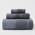 Custom Grey Luxury Hotel Home Small Terry Towel Sets Cotton Face Hand Bath Towels