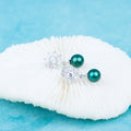 E030613 S925 Pearl Earring 925 Sterling Silver DIY 7-8mm Natural Freshwater Pearl Stud Earring for Women MegaBDM