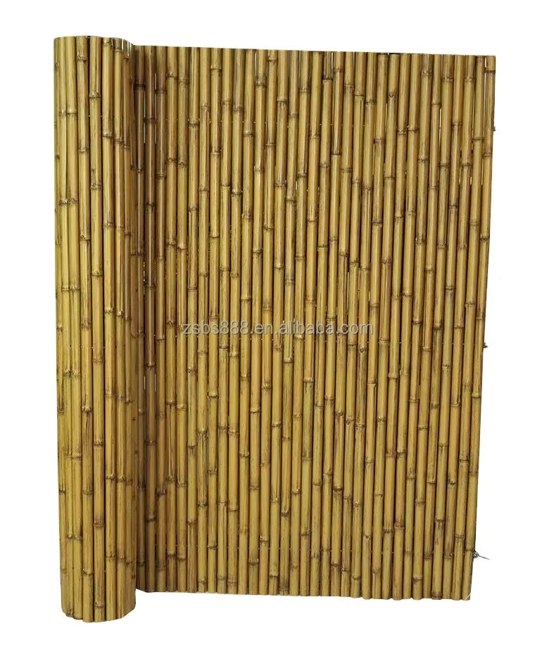 Outdoor Natural Bamboo Fence Screening Panel HDPE Material for General Use in Furniture
