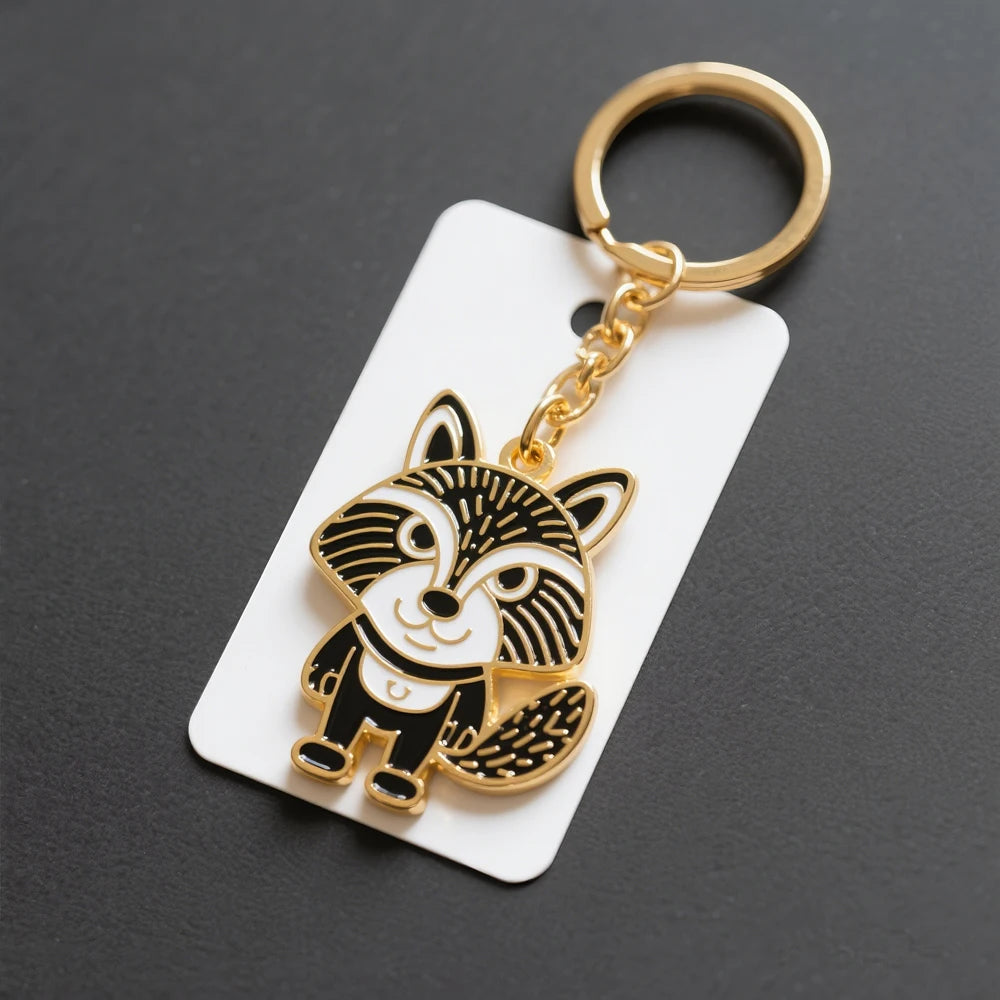 High Quality Promotional Interlocking Personalized Key Rings Pendant Accessories Custom Colorful Enamel Keychain Metal