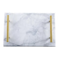 Chinese Factory Best Seller Tray Marble New Design Nordic Square Shape Marble Tray With Handles