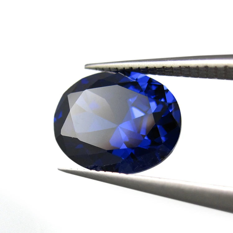 Loose Gemstone Cubic Zirconia Synthetic Stone Oval Cut Tanzanite Blue AAA CZ Diamond