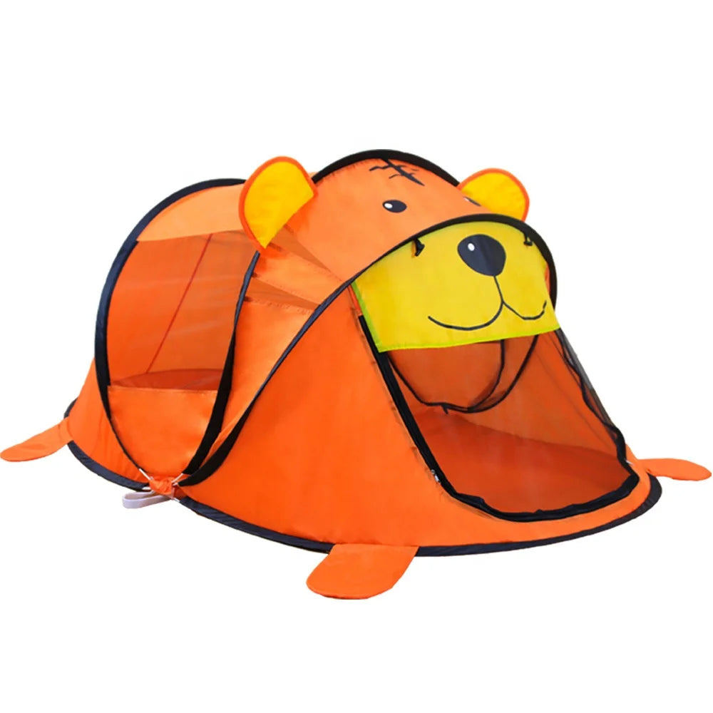 Wholesale Cartoon Children's Pop-up Toy Play House Little Tiger Game Tent for Indoor Play for 2 Persons for Summer Cars