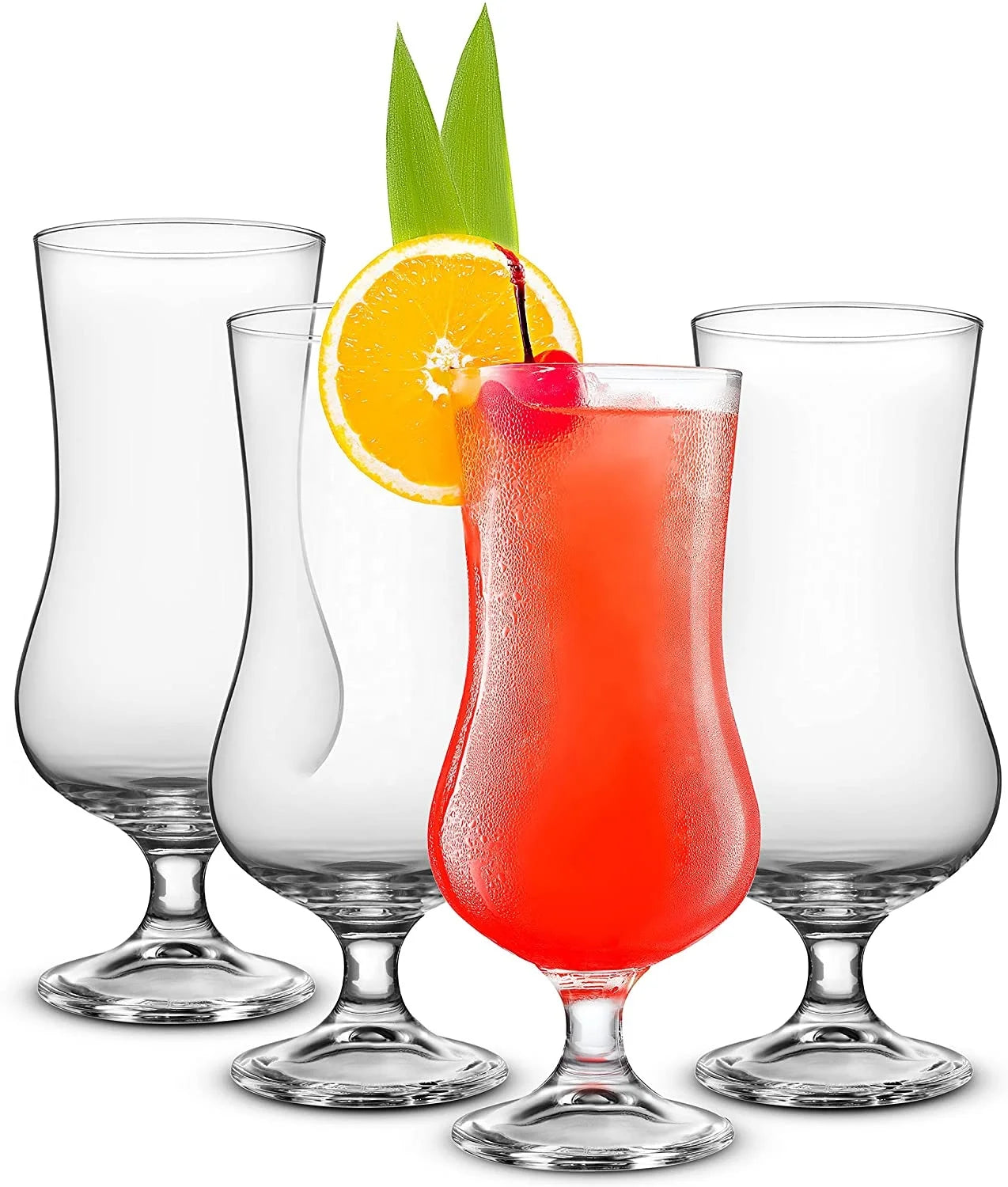 17-Ounce Pina Colada Glass Tulip Shaped Cocktail Glasses Lead Free Bar Hurricane Beer Juice Water Drinking Cup