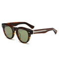 Thick Frame Oval Retro Rice Nail Fashion Polarized Sun GlassesThick Acetate Full Frame Custom Logo Sunglasses
