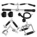 Fitness Workout Pulley System Gym Cable Machine Attachments Tricep Biceps Curl Lat Pulldown Bar