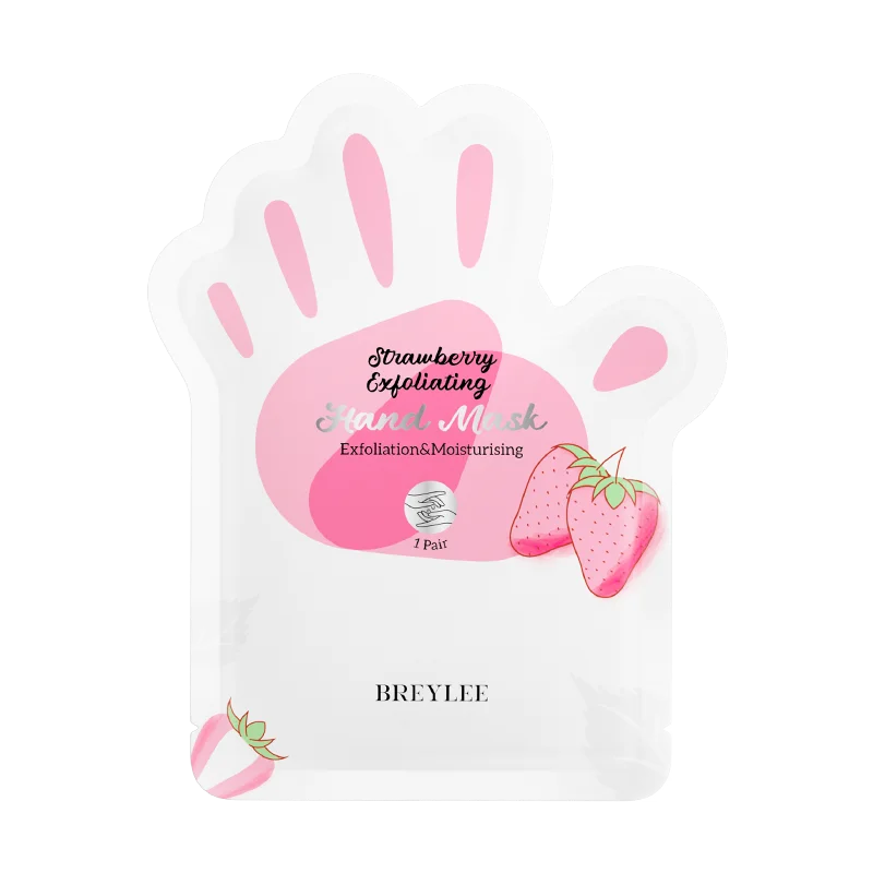 BREYLEE Strawberry Fruit Infused Beauty Hand & Foot Mask Whitening for Dry Skin 3-Year Shelf Life
