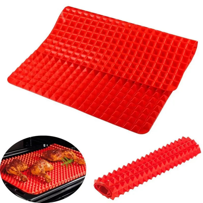 Pyramid-Shaped Silicone Baking Mats Nonstick BBQ Pan Bakeware Molds Microwave Oven Tray Sheet Kitchen