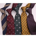 Wholesale Men's Polyester Striped Flower Fashion Business Formal Neck Tie Groom Wedding Formal Men 7cm Neck Ties