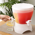 Summer Hot Selling Rotatable Large Capacity Partition Cold Water Kettle Multi-function Juice Jug Beverage Dispenser with Faucet