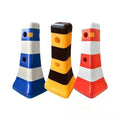 Blue White Plastic Traffic Road Warning Barrier Mushroom Pier Filled with Sand with Extendable Pole