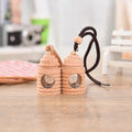 5ML Beech Wood House Type Car Perfume Bottle Car Pendant Glass Aromatherapy Bottle