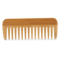 Custom Private Label Wide Tooth Comb Natural Bamboo Beard Comb for Men