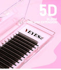 VEYES Customized W Shaped Fan Eyelashes Easy Fanning Premade Volume Fans 0.15mm Synthetic Mix Lashes US Warehouse Shipping
