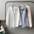 Spring Women Cotton Blouse Korean Long Sleeve Womens Tops and Blouses Vintage Women White Shirts  Tops