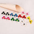 Bohemian Pearl White Red Flower Earrings Multicolor Enamel Flower Drop Earrings Women Jewelry