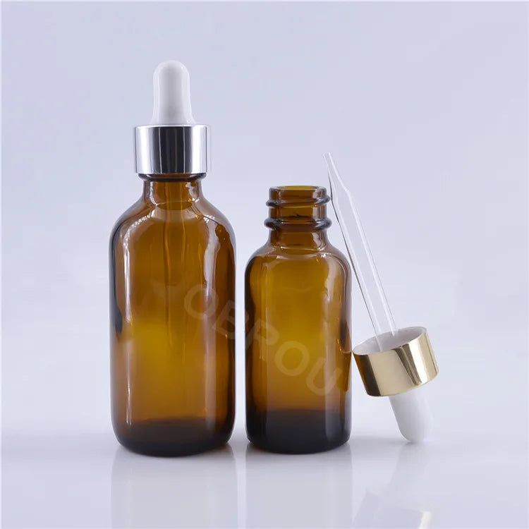 For Brand Guangdong Made Boston Shape Glass Dropper Bottle 15ml/30ml/60ml/120ml/4oz/100ml Cosmetic & Hair Oil Packaging