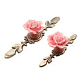 European-style Ceramic Single Hole Antique Copper Rose Cupboard Wardrobe Shoe Cabinet Handle Door Handle Accessories