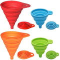 Wellfine Silicone Collapsible Large Funnel Tools Kitchen Gadgets Accessories Funnels for Water Bottle Liquid Transfer