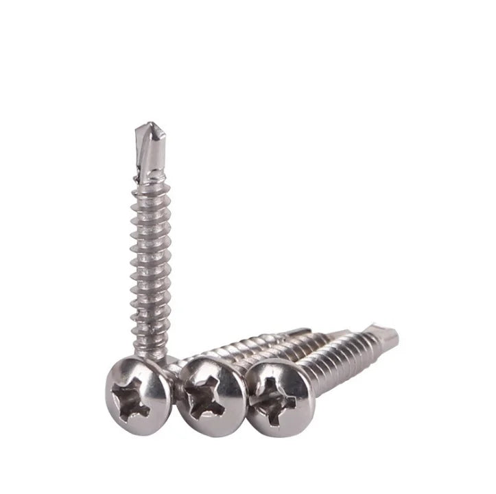 #4X16mm SS410  SS304 SS316 Cross PAN Phillips Head Self Drilling Screw DIN 7504