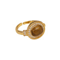 Shescity Wholesale Price Trendy Minimalist Tiger Eye Zircon Designer Adjustable Finger Rings Jewelry Gifts for Women
