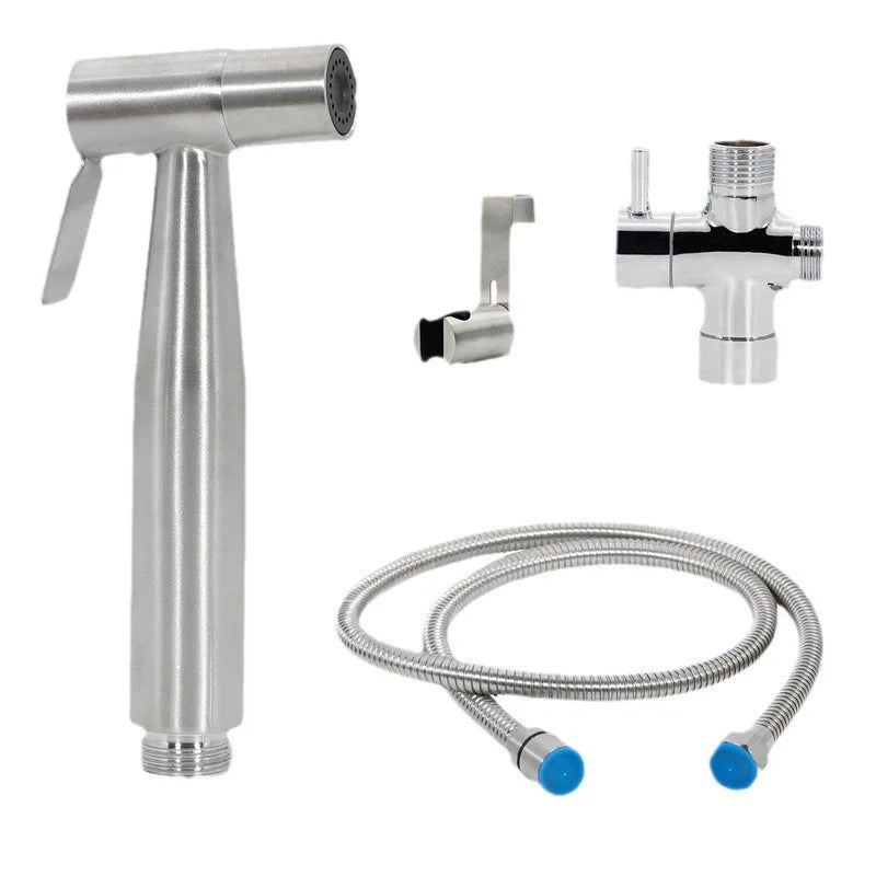 304 Stainless Steel Modern Handheld Cloth Diaper Bidet Shattaf Sprayer Set for Hotel Use Toilet Shower Bathroom