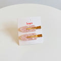Custom Color Shape Fashion Summer Creaseless Hairpin Pink Acetate No Bend Hair Clips for Women Makeup