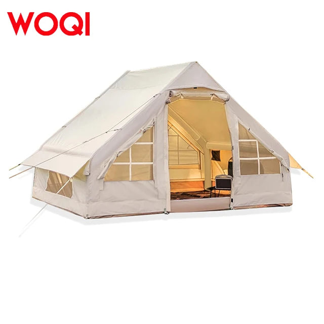 WOQI Inflatable Camping Tent Easy Setup 4 Season Waterproof Windproof Outdoor Blow up Tent