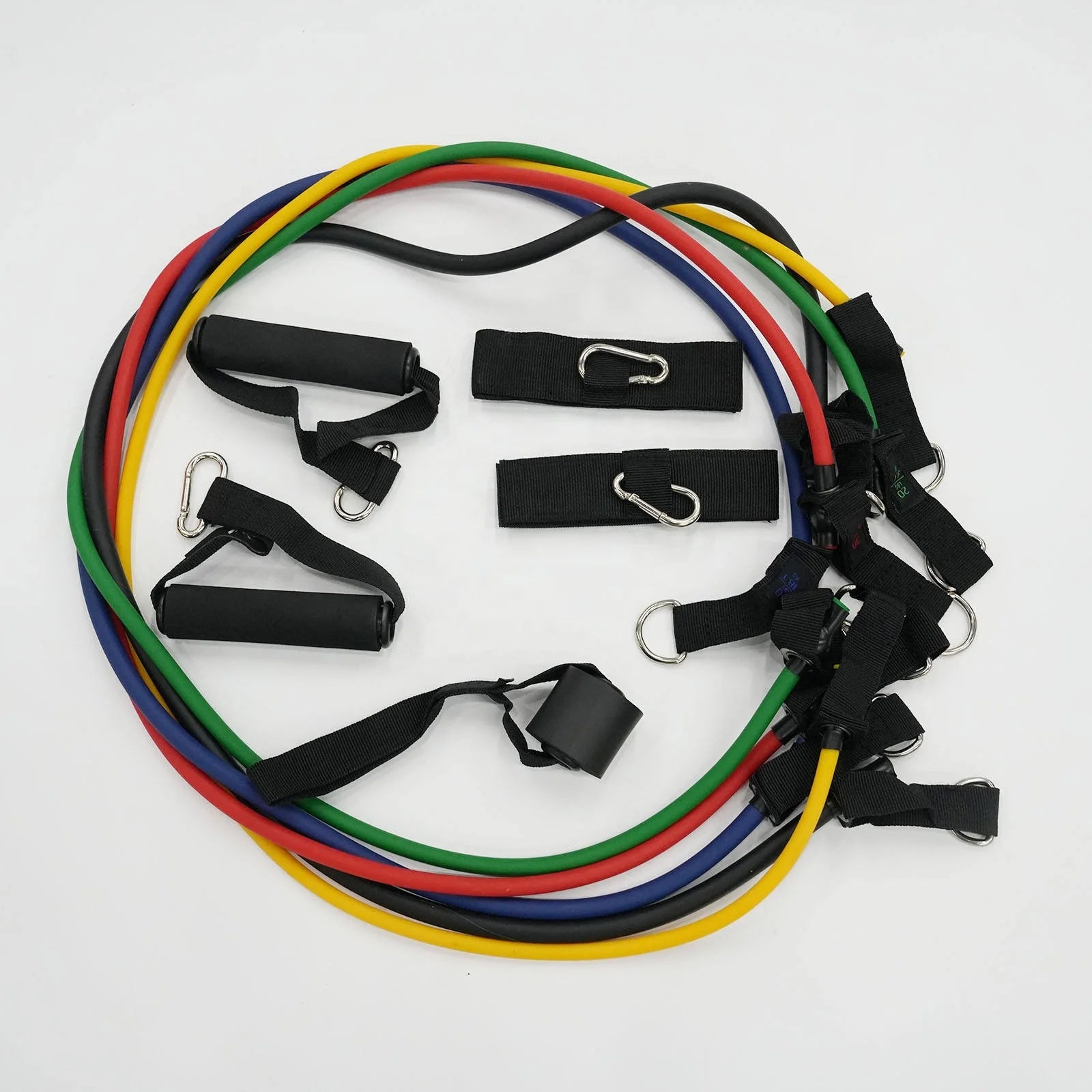 11pcs Pull Rope Fitness Elastic Tube Set for Working Out Strength Training Resistance Band Set Latex Material