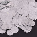 JUNAO Factory Wholesale 18mm Loose Flat Round Paillettes 500g Sil Ver Sew on Large Sequins for Earring Pendant