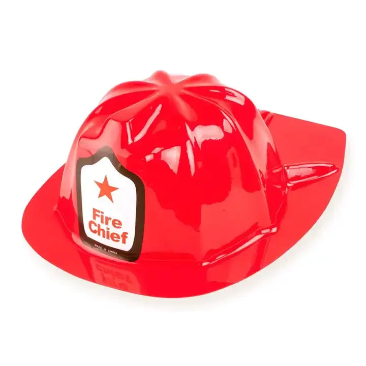 Party Hat Kids Fireman Role Play Dress up Firefighter Red PVC Helmets for Birthday Cosplay Costume