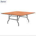 Wedding Used Wood Folding Square Banquet Table for Event Party for Rental