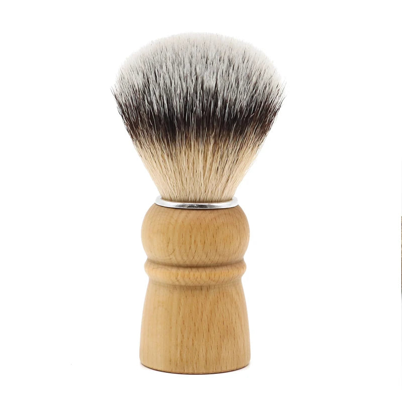 Natural Wooden Material Shaving Brush for Men Custom Logo Synthetic Hand Made Hair Shaving Brush